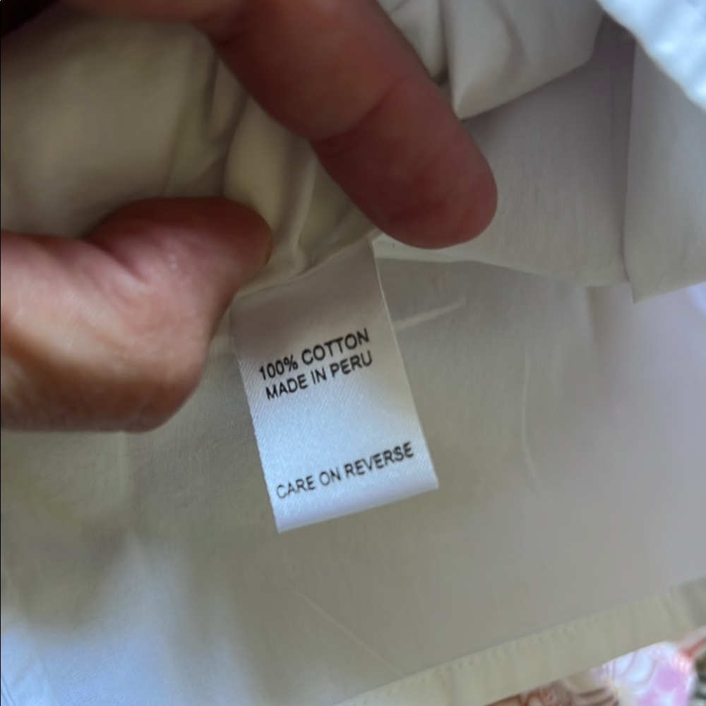 Floral Pink and White Smocked girls Dress - Picture 8 of 9